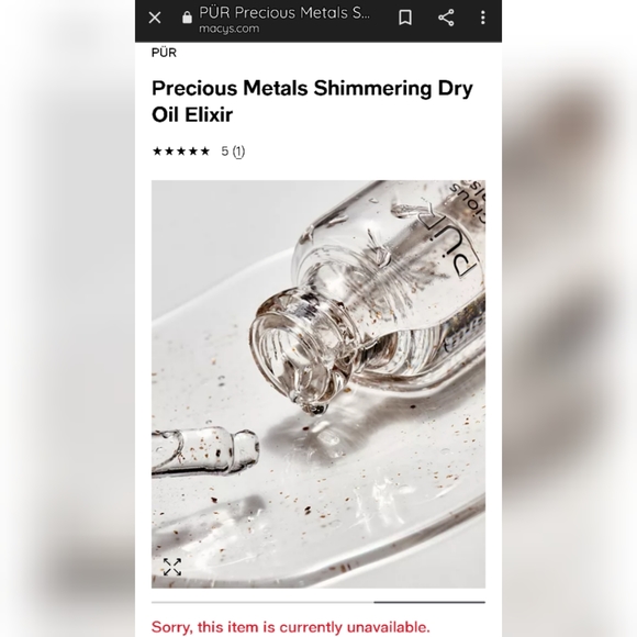 PÜR Precious Metals Shimmering Dry Oil Elixir - Picture 12 of 13